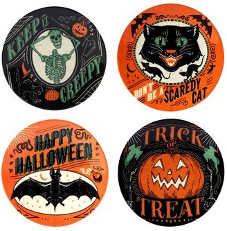 Scaredy Cat Canape Plates, Set of 4