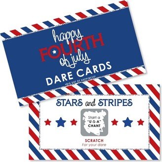 Big Dot of Happiness 4th of July - Independence Day Party Game Scratch Off Dare Cards - 22 Count