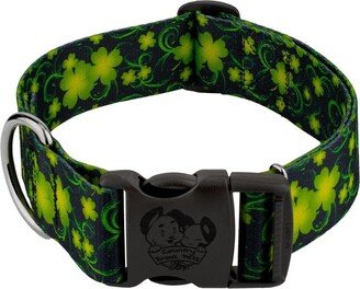 Country Brook Petz 1 1/2 Inch Deluxe Clovers in the Wind Dog Collar (Large)