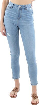 Womens Denim High Rise Ankle Jeans
