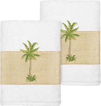 Colton Embellished Washcloth - Set of 2 - White