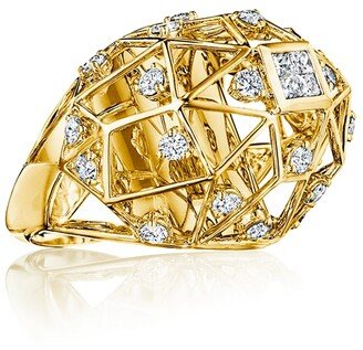 Estelar 18k Yellow Gold Diamond Geometric Ring