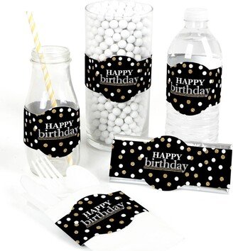 Big Dot Of Happiness Adult Happy Birthday - Gold - Party Diy Wrapper Favors & Decorations - Set of 15