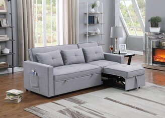 LumberLux 80'' L-Shape Convertible Sleeper Sectional Sofa