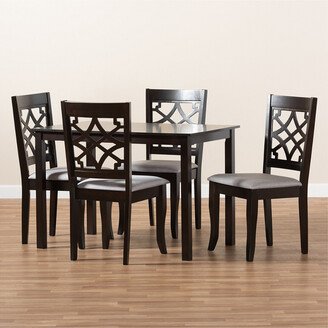 Design Studios Mael Modern And Contemporary 5Pc Wood Dining Set