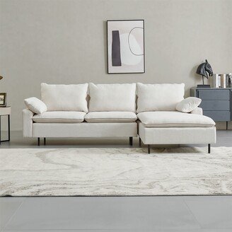 TONWIN L-Shaped linen sectional sofa