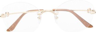 Round Rimless Optical Glasses