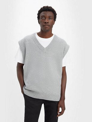 Loose Sweater Vest - Men's - Midtone Heather Grey