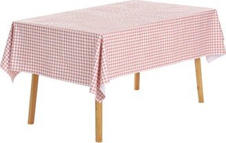 Unique Bargains Rectangle Wrinkle Resistant Waterproof PVC Table Cover 1 Pc Dark Pink