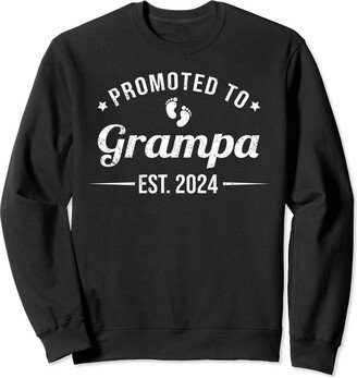 Grampa EST. 2024 Oct Promoted To Grampa EST. 2024 Funny Soon To Be Grampa Sweatshirt