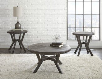 Avilla Round Industrial Style 3-Piece Occasional Set by Greyson Living