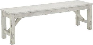 White/Gray MT Pleasant Dining Bench in Oyster