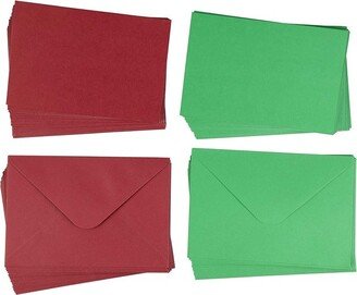 Sustainable Greetings 48 Pack Blank Red and Green Christmas Cards with Envelopes 4 x 6 In