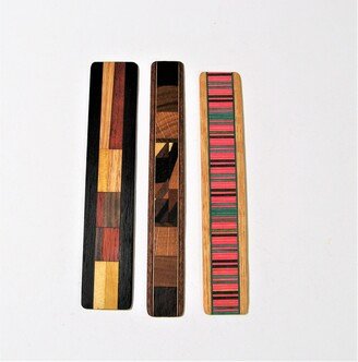 Bookmarks Set Of Three Made Exotic Woods-AC