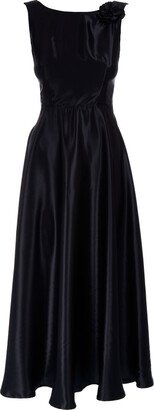 Sofia Tsereteli Evening Gown In Black Satin Silk