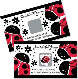 Big Dot of Happiness Happy Little Ladybug - Baby Shower or Birthday Party Game Scratch Off Cards - 22 Count