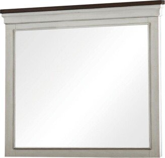 Furniture Hillcrest Dresser Mirror Dark Rum and White - 41.75