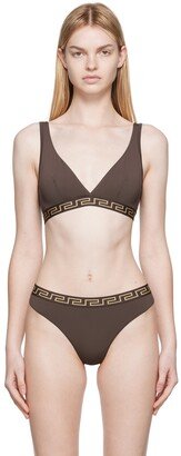 Brown Greca Border Bra-AA