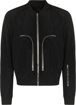 Bauhaus zip-detail bomber jacket