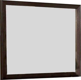 Mirror with Sturdy Wooden Frame, Brown