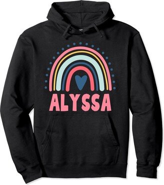 Idea Regalo Personalizzata con Nome Gifts Idea Alyssa Name Custom Woman Myth Legend Pink Birthday Party Pullover Hoodie