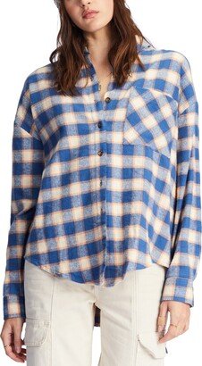 Juniors' Easy Breezy Flannel Top