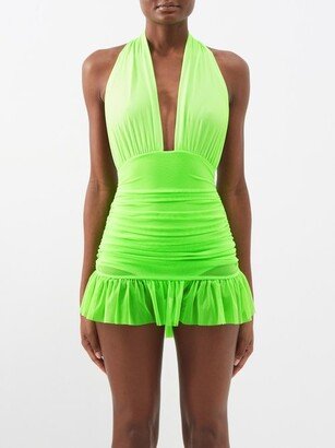 Mio Halterneck Mesh Swimsuit