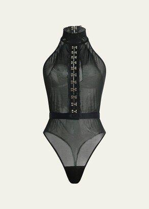 Hanky Panky x Prabal Gurung x Prabal Gurung Hook-&-Eye Halter Bodysuit