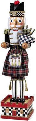 MacKenzie-Childs Wood Tartastic Bagpiper Nutcracker Ornament