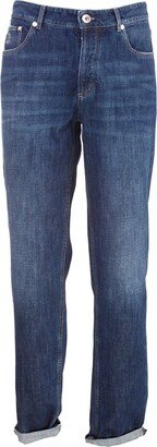 Straight-Leg Slim-Cut Jeans-AB