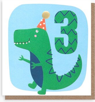 Dinosaur 3rd Birthday Card