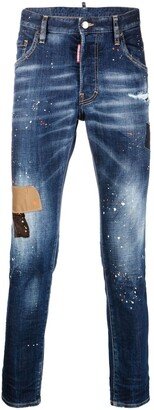 Paint-Splatter Detail Jeans