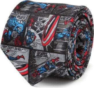 Men's Captain America Comic Tie