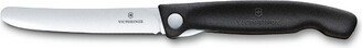 Swiss Classic 4.3 Inch Foldable Paring Knife Straight Edge Black