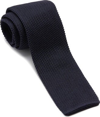 Navy Silk Knit Tie