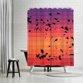 71 x 74 Shower Curtain, Dyspyryt Dysk by Spires