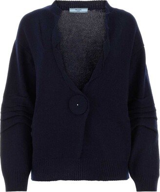 Buttoned V-Neck Jumper-AA