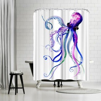 71 x 74 Shower Curtain, Octopus Art Suren 1 by Suren Nersisyan