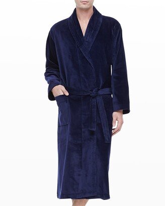 Men's Solid Terry Robe-AA