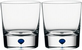 Set Of 2 Intermezzo Blue Old Fashioned Glasses