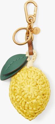 Lemon Drop Beaded Crochet Key Fob