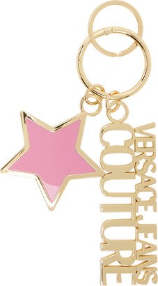 Pink & Gold Stars Keychain