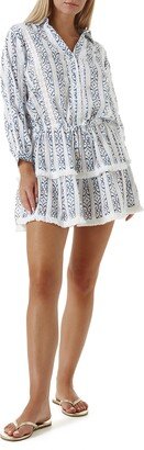 Sophia Long Sleeve Cotton Cover-Up Shirtdress