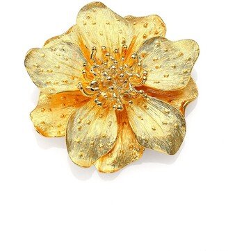 Metallic Anemone Flower Pin