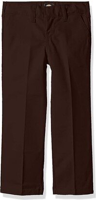 Boys' Flexwaist Flat Front Straight Leg Pant (Mahogany) Men's Clothing