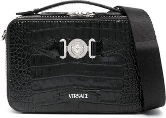 Croc-Embossed Crossbody Bag