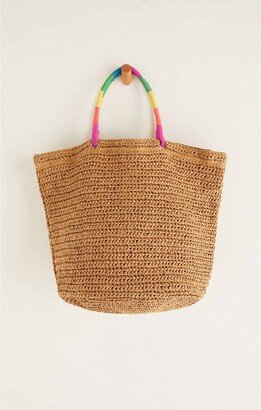 Sayulita Straw Tote Bag In Tan