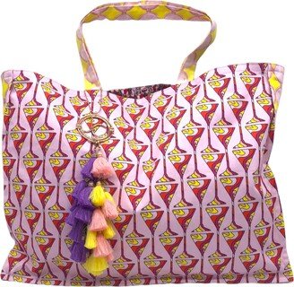 Julia Clancey Mini Pink Limon Martini Turbanista Reversable Tote Fabulous Bag