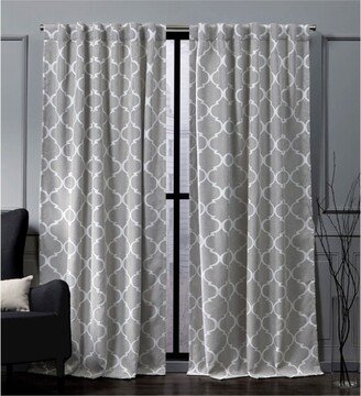 Nicole Miller Treillage Woven Blackout Hidden Tab Top 52 X 84 Curtain Panel Pair