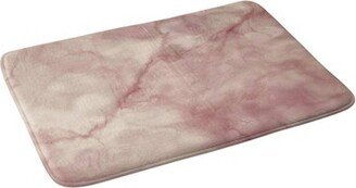 36x24 Chelsea Victoria Rose Gold Marble Memory Foam Bath Mat Pink